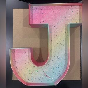 Justice light up table top initial